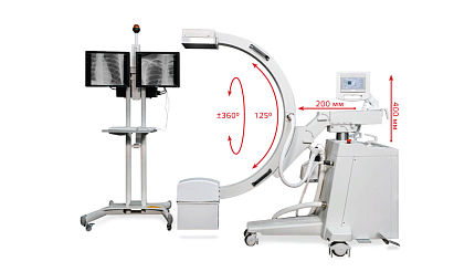 Купить Аппарат рентгено­хирургический передвижной АРХП‑«АМИКО» 8 кВт с плоскопанельным детектором - миниатюра