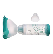 картинка Promedanz камера/спейсер аэрозольная клапанная s-mdi с маской для взрослых от магазин кислородного оборудования, Екатеринбург / компания Бравокислород