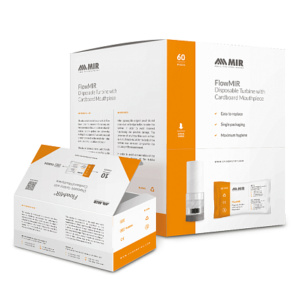 Купить Турбина одноразовая с мундштуком для всех моделей спирометров MIR (60 шт/упак) | Изображение 3