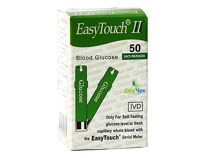 Купить Тест-полоски ИзиТач глюкоза EasyTouch Glucose 50 шт - миниатюра