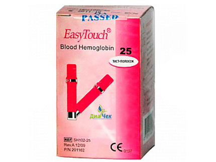 Купить Тест-полоски ИзиТач гемоглобин EasyTouch Hemoglobin 25 шт - миниатюра