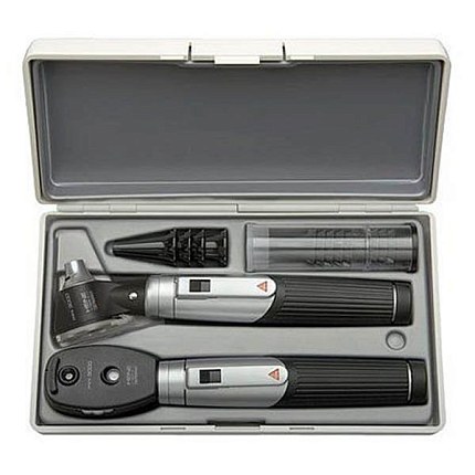 Купить Набор диагностический Heine отоскоп медицинский mini 3000 F.O.LED с рукояткой перезаряжаемой mini 3000 и Офтальмоскоп прямой медицинский mini 3000 LED